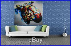 120cm Vintage Motorbike Australia cafe racer bike oil painting art by pepe