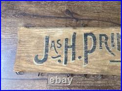 1890s Wood Painted Trade Sign Jas. H. Prince Paint Co Boston MA Mass Free Ship