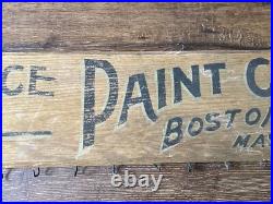 1890s Wood Painted Trade Sign Jas. H. Prince Paint Co Boston MA Mass Free Ship