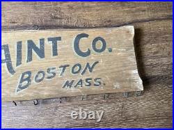 1890s Wood Painted Trade Sign Jas. H. Prince Paint Co Boston MA Mass Free Ship