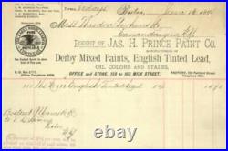 1890s Wood Painted Trade Sign Jas. H. Prince Paint Co Boston MA Mass Free Ship