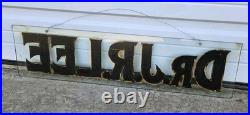 1920-1940s Antique Reverse Painted Glass Doctor Sign Vintage