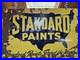 1920s Standard Paints Porcelain Sign Double Sided 24x36 Vintage Advertising