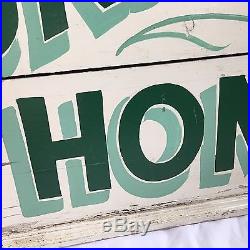 1940's Double Sided BELLE'S TOURIST HOME Sign Antique Wooden Vintage Great Paint