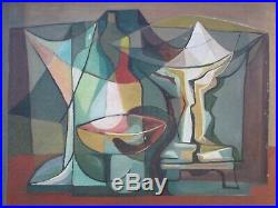 1950's Abstract Painting Vintage Cubist Cubism Expressionism MID Century Modern