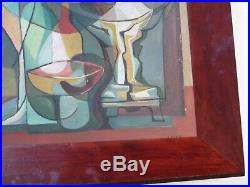 1950's Abstract Painting Vintage Cubist Cubism Expressionism MID Century Modern