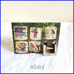 1950s Vintage Animal Painting Asian Paints Advertising Tin Calendar Sign TS441