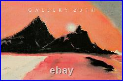 1959! MID CENTURY MODERN ORIGINAL OIL SPACE AGE PAINTING! SCi-FI ART! ROCKET VTG