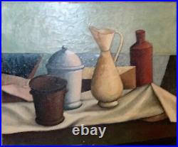 1960's Mid-Century Modernist Still Life/Stilleben Signed Antonio Diego Voci