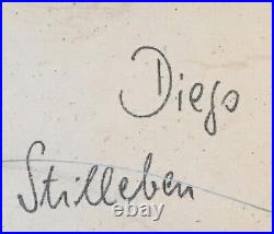 1960's Mid-Century Modernist Still Life/Stilleben Signed Antonio Diego Voci