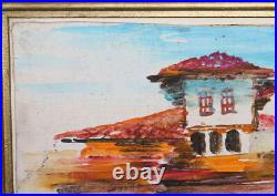 1962 Vintage oil painting landscape house signed