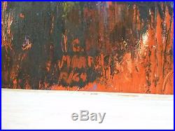 1964 VINTAGE ABSTRACT EXPRESSIONIST OIL PAINTING Modern Signed George Morris