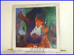 1964 VINTAGE ABSTRACT EXPRESSIONIST OIL PAINTING Modern Signed George Morris