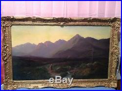 19TH CENTURY Scottish OIL ON CANVAS PAINTING BY PETER DUNBAR 1877