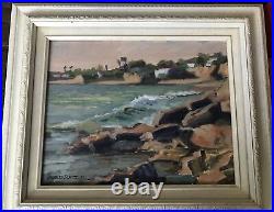 2003 Laguna Beach California Seascape Vintage Oil JD James Dudley Slay III