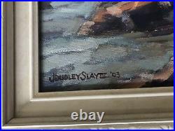 2003 Laguna Beach California Seascape Vintage Oil JD James Dudley Slay III