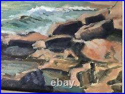 2003 Laguna Beach California Seascape Vintage Oil JD James Dudley Slay III