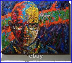 20x16 MODERN ORIGINAL OIL? PAINTING? VINTAGE? IMPRESSIONIST? ART SIGNED ABSTRACT A