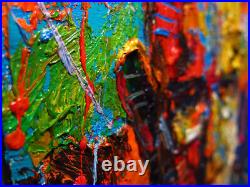 20x16 MODERN ORIGINAL OIL? PAINTING? VINTAGE? IMPRESSIONIST? ART SIGNED ABSTRACT A
