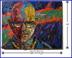20x16 MODERN ORIGINAL OIL? PAINTING? VINTAGE? IMPRESSIONIST? ART SIGNED ABSTRACT A