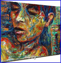 20x16 MODERN ORIGINAL OIL? PAINTING? VINTAGE? IMPRESSIONISt? ART SIGNED ABSTRACT A