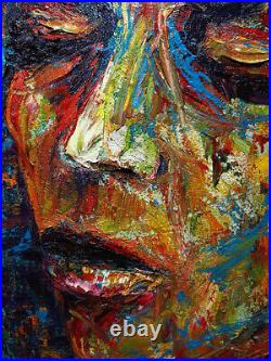 20x16 MODERN ORIGINAL OIL? PAINTING? VINTAGE? IMPRESSIONISt? ART SIGNED ABSTRACT A