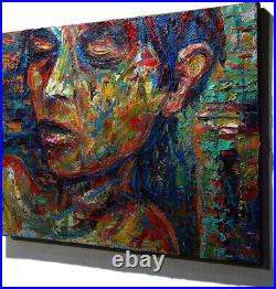 20x16 MODERN ORIGINAL OIL? PAINTING? VINTAGE? IMPRESSIONISt? ART SIGNED ABSTRACT A