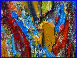 20x16 MODERN ORIGINAL OIL? PAINTING? VINTAGE? IMPRESSIONISt? ART SIGNED PORTRAIT A