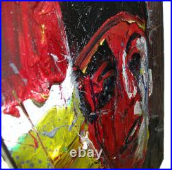 24x18 MODERN ORIGINAL OIL? PAINTING? VINTAGE? IMPRESSIONISM? ART SIGNED ABSTRACT A