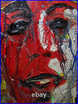 24x18 MODERN ORIGINAL OIL? PAINTING? VINTAGE? IMPRESSIONISM? ART SIGNED ABSTRACT A