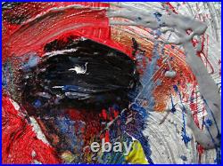 24x18 MODERN ORIGINAL OIL? PAINTING? VINTAGE? IMPRESSIONISM? ART SIGNED ABSTRACT A