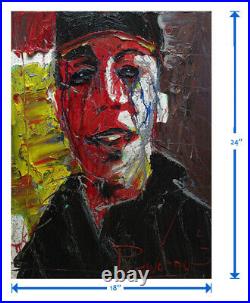24x18 MODERN ORIGINAL OIL? PAINTING? VINTAGE? IMPRESSIONISM? ART SIGNED ABSTRACT A