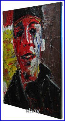 24x18 MODERN ORIGINAL OIL? PAINTING? VINTAGE? IMPRESSIONISM? ART SIGNED ABSTRACT A