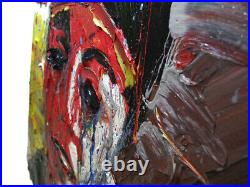 24x18 MODERN ORIGINAL OIL? PAINTING? VINTAGE? IMPRESSIONISM? ART SIGNED ABSTRACT A