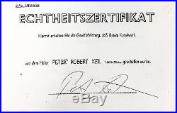 24x48 PETER KEIL Heino VINTAGE & SIGNED PAINTING 1985