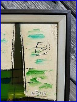 (2) VTG/Mid-Century Modern VanGuard Studios ABSTRACT Signed/Framed Oil Paintings