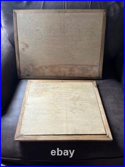 2 Vintage Folk Art Paintings Kathy Jakobsen Signed 1986 & Susan 1986 Wooden