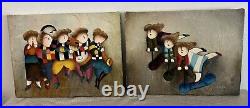 2 Vintage Joyce Roybal Oil Painting Unframed Canvas 12x16 Signed