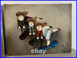 2 Vintage Joyce Roybal Oil Painting Unframed Canvas 12x16 Signed