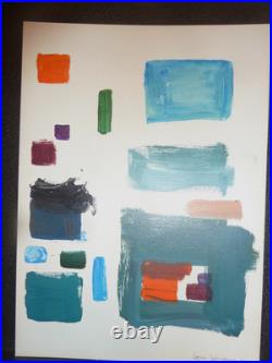 2 Vintage, Original Abstract Expressionist Paintings Signed Hans Hofmann-56