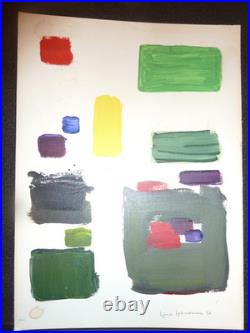 2 Vintage, Original Abstract Expressionist Paintings Signed Hans Hofmann-56