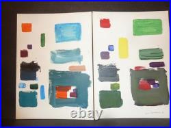 2 Vintage, Original Abstract Expressionist Paintings Signed Hans Hofmann-56