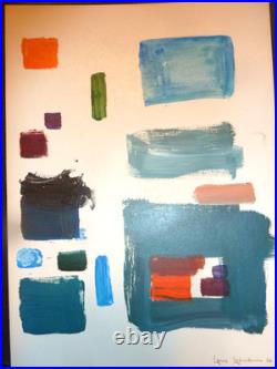 2 Vintage, Original Abstract Expressionist Paintings Signed Hans Hofmann-56