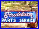 36 Hand Painted Vintage Metal STUDEBAKER Parts Service Gas Oil Dealership Sign