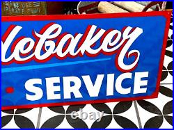 36 Hand Painted Vintage Metal STUDEBAKER Parts Service Gas Oil Dealership Sign