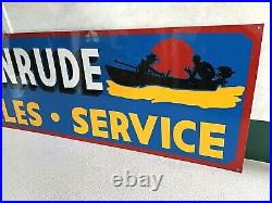 36 Vintage Hand Painted Evinrude Boat Parts Service Shop Sign Fishing Gas Oil