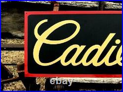 36 Vintage Hand Painted Old Skool Cadillac Service Station Garage Dealer Sign @