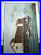 36x24 Vintage Impressionism Oil Painting Signed Billings Harbor with Sailboaats