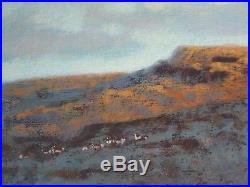 $800 VINTAGE AUTH Signed Jim Morgan Oil Antelope Pronghorn Buck Deer, Landscape