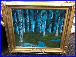 ABSTRACT VINTAGE ORIGINAL IMPRESSIONIST STYLE PAINTING SIGNED Benny Schwarcz